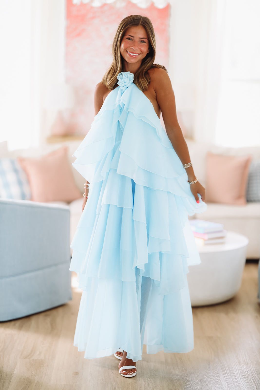 【misty blue】Riviera Double Bow Dress Riviera Double Bow Dress misty blue M misty blue】Riviera