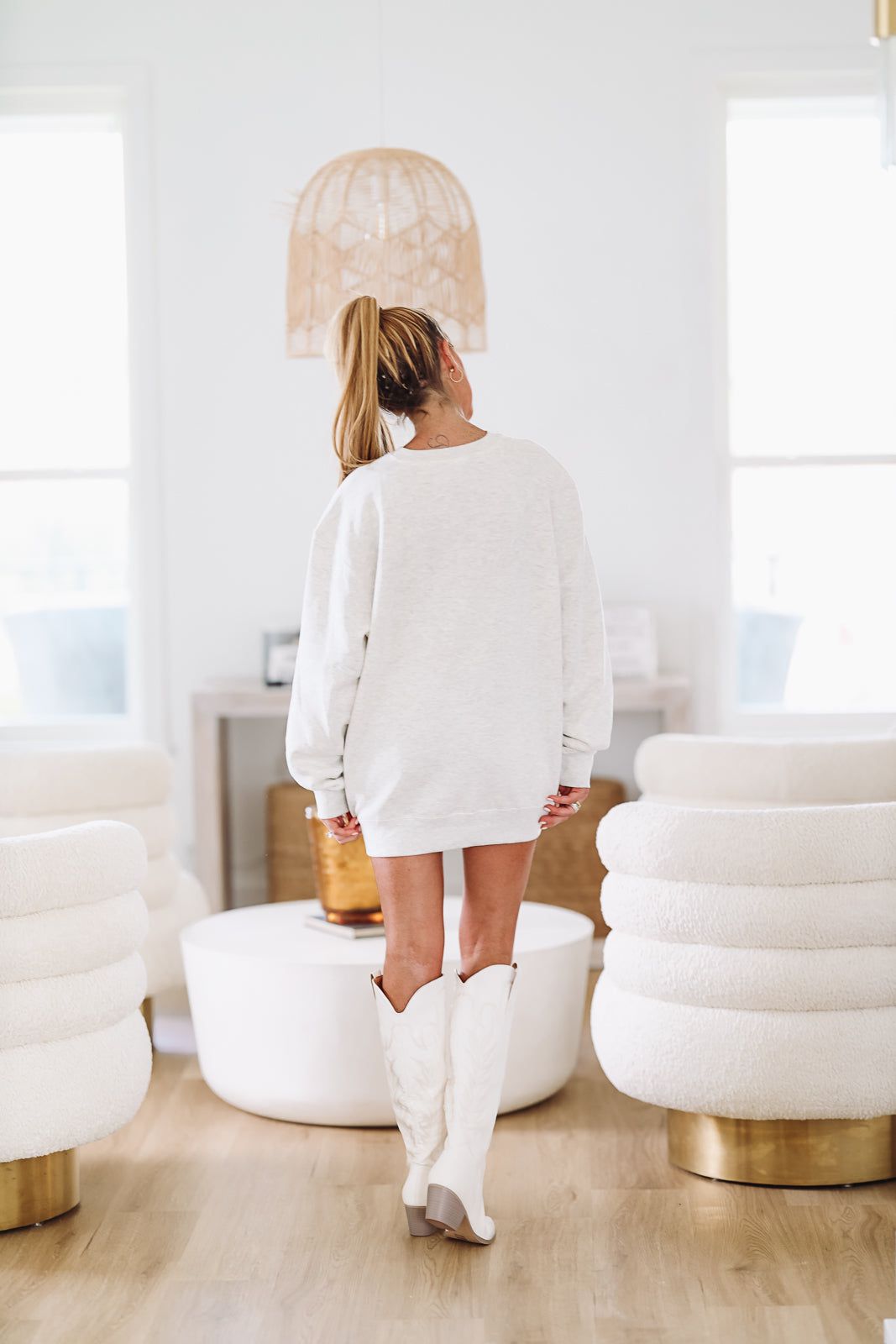 Nashville Raceway Team USA Racing Oversized Pullover - Heather Grey-HAZEL & OLIVE-Small-