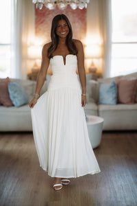 Hazel & Olive ND/2198 Forever Begins Maxi Dress - Ivory