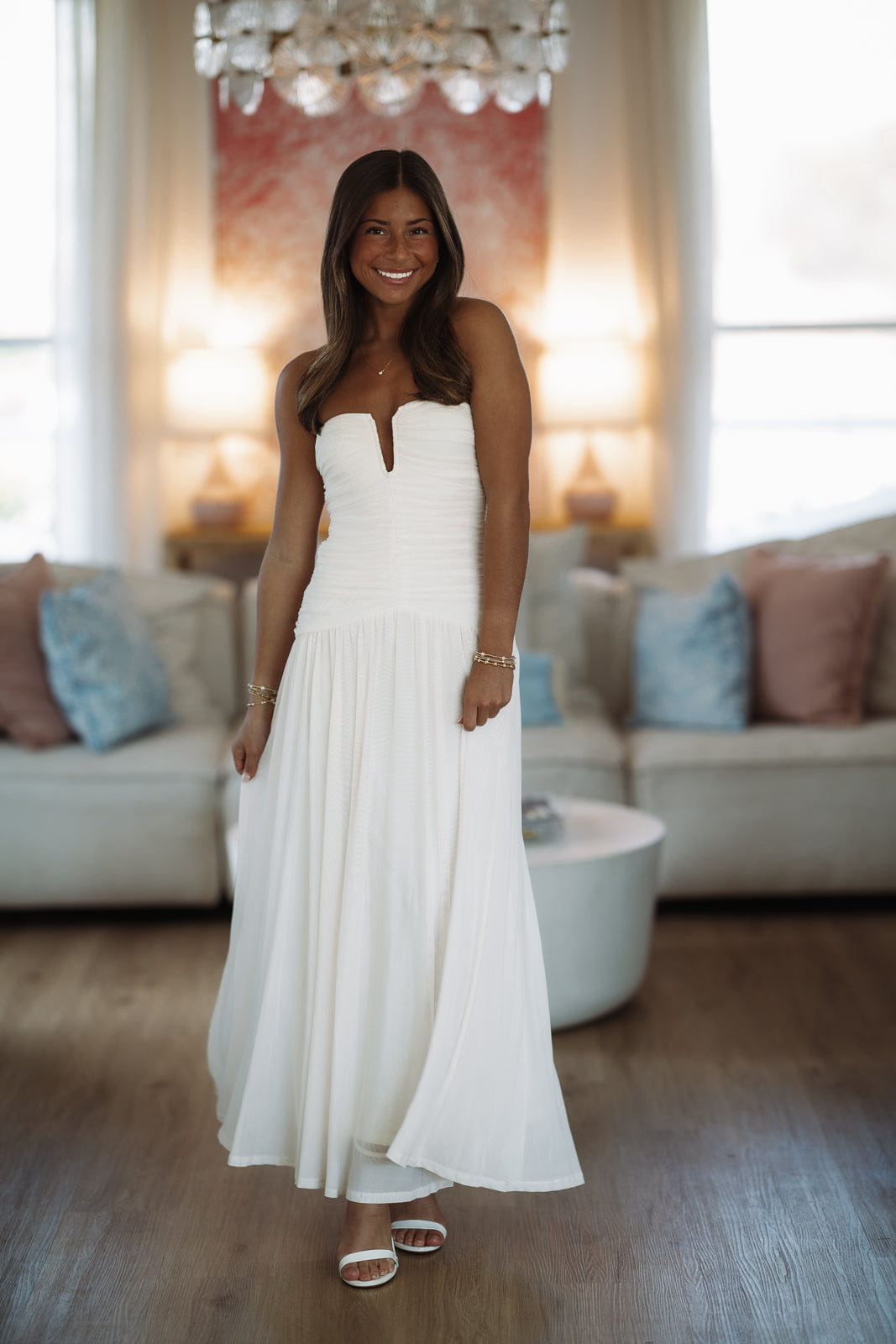 Hazel & Olive ND/2198 Forever Begins Maxi Dress - Ivory