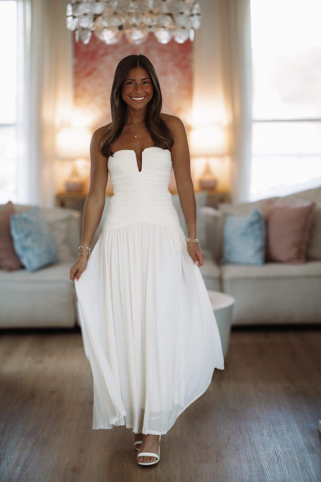 Hazel & Olive ND/2198 Forever Begins Maxi Dress - Ivory