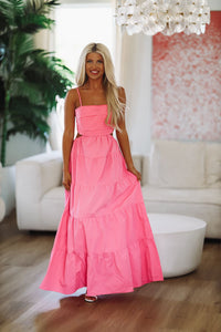 One Lucky Girl Maxi Dress - Pink-HAZEL & OLIVE-Small-