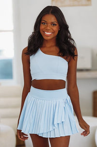 One More Rep Sports Bra - Baby Blue-HAZEL & OLIVE-Small-