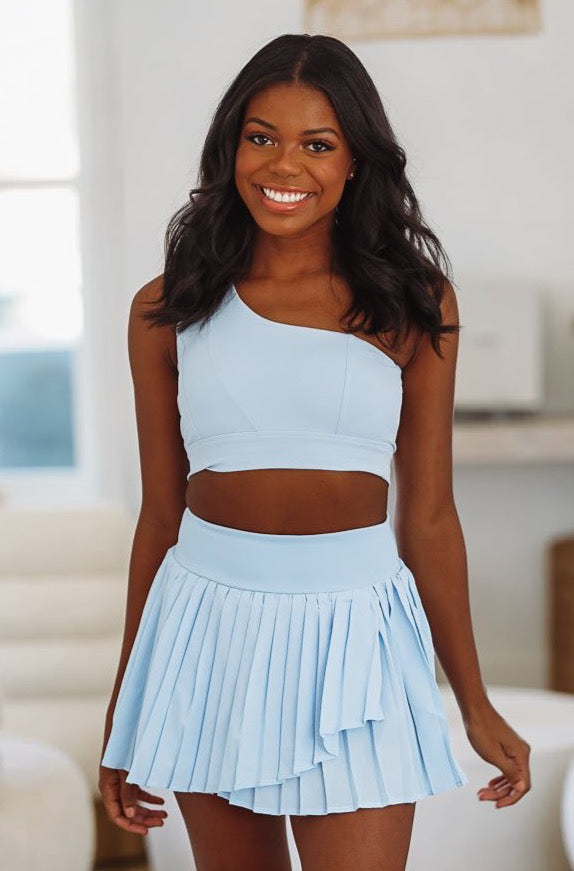 One More Rep Sports Bra - Baby Blue-HAZEL & OLIVE-Small-