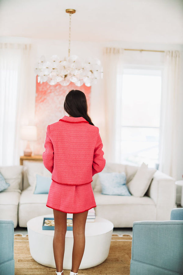 Out in the City Mini Skirt - Fuchsia-HAZEL & OLIVE-Small-