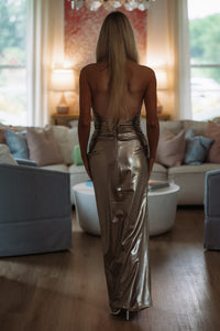 Hazel & Olive P1 24 Karat Maxi Dress - Gold