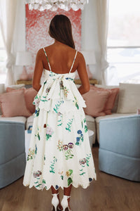 Palm Paradise Midi Skirt - Ivory, Green and Purple-HAZEL & OLIVE IEI4417T-XSmall-