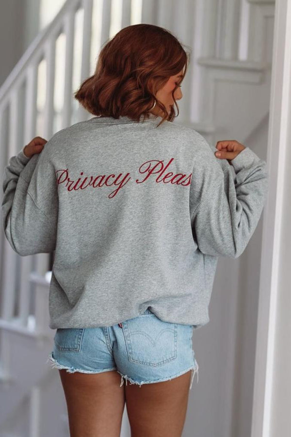 Paris Oversized Sweatshirt - Heather Grey-HAZEL & OLIVE-Small-