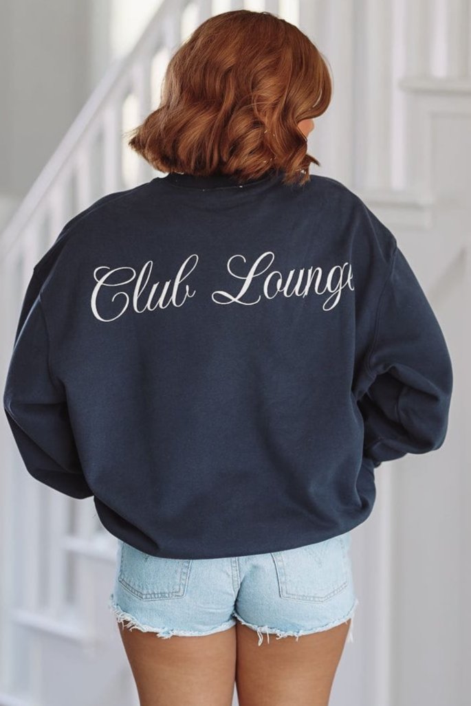 Paris Oversized Sweatshirt - Navy-HAZEL & OLIVE-Small-