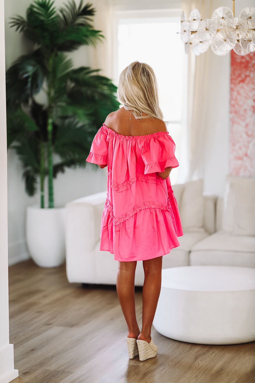 Park Picnic Babydoll Mini Dress - Fuchsia Pink (FINAL SALE