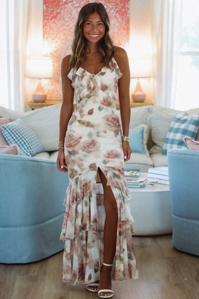 Golden Hour Grace Maxi Dress - Pink and Nude-Hazel & Olive PD79223BST-Small-