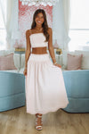 Petal Perfection Crop Top and Midi Skirt Set - Pink-HAZEL & OLIVE MST8179-Small-
