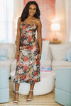 Phenomenal Midi Dress - Sage, Pink and Orange-HAZEL & OLIVE-Small-