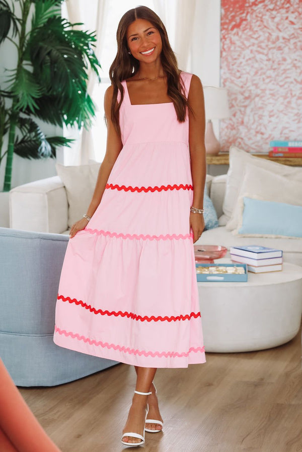 Pink Is Fine By Me Maxi Dress - Pink-HAZEL & OLIVE-Small-