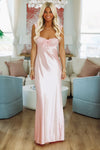 Pink Lace Maxi Dress - Pink-HAZEL & OLIVE-Medium-