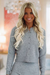 Playday Knit Cardigan - Heather Grey-HAZEL & OLIVE PST1468-Small-