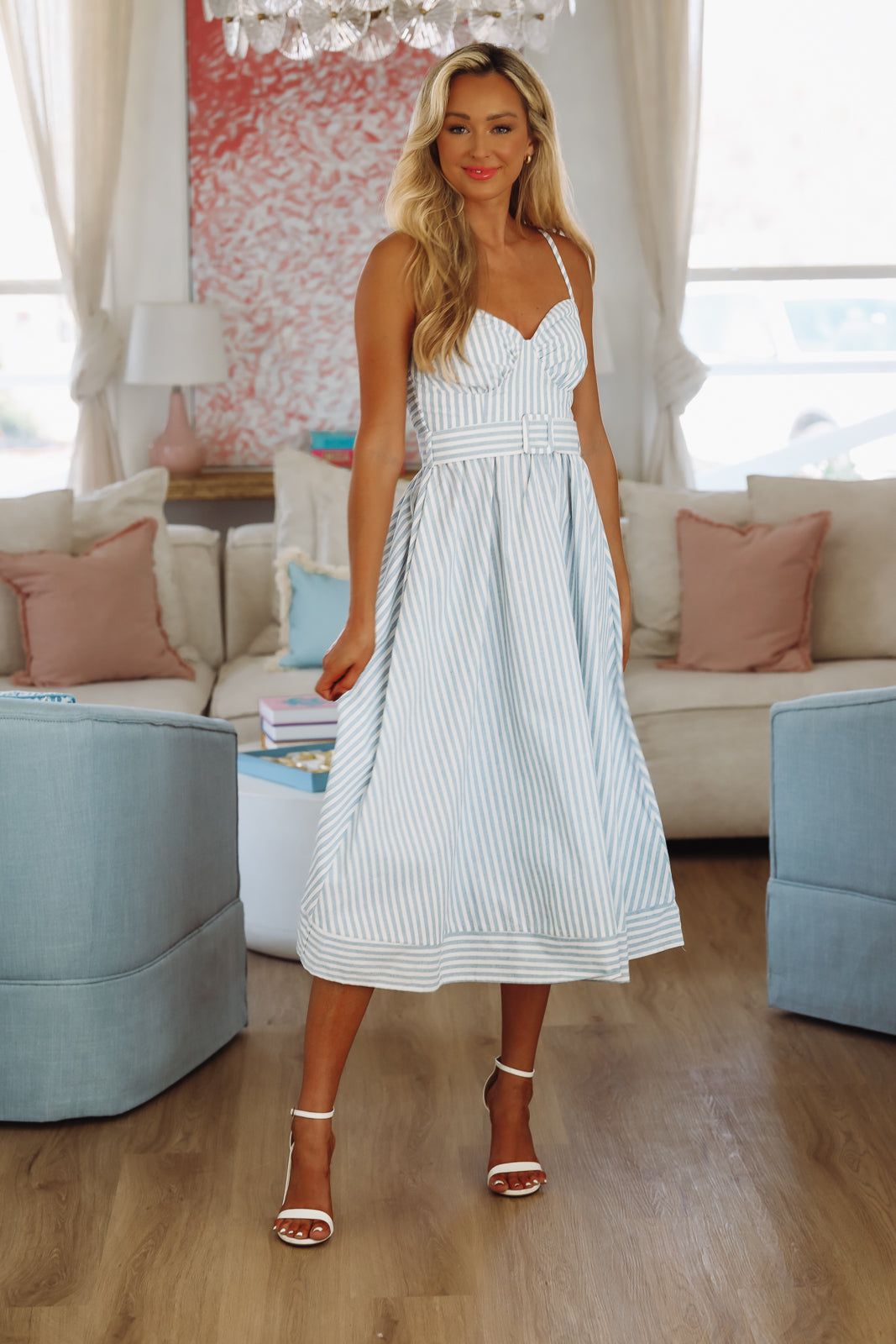 Polo Club Worthy Maxi Dress - Blue and White Hazel & Olive Polo Club Worthy Maxi Dress - Blue and White Hazel & Olive