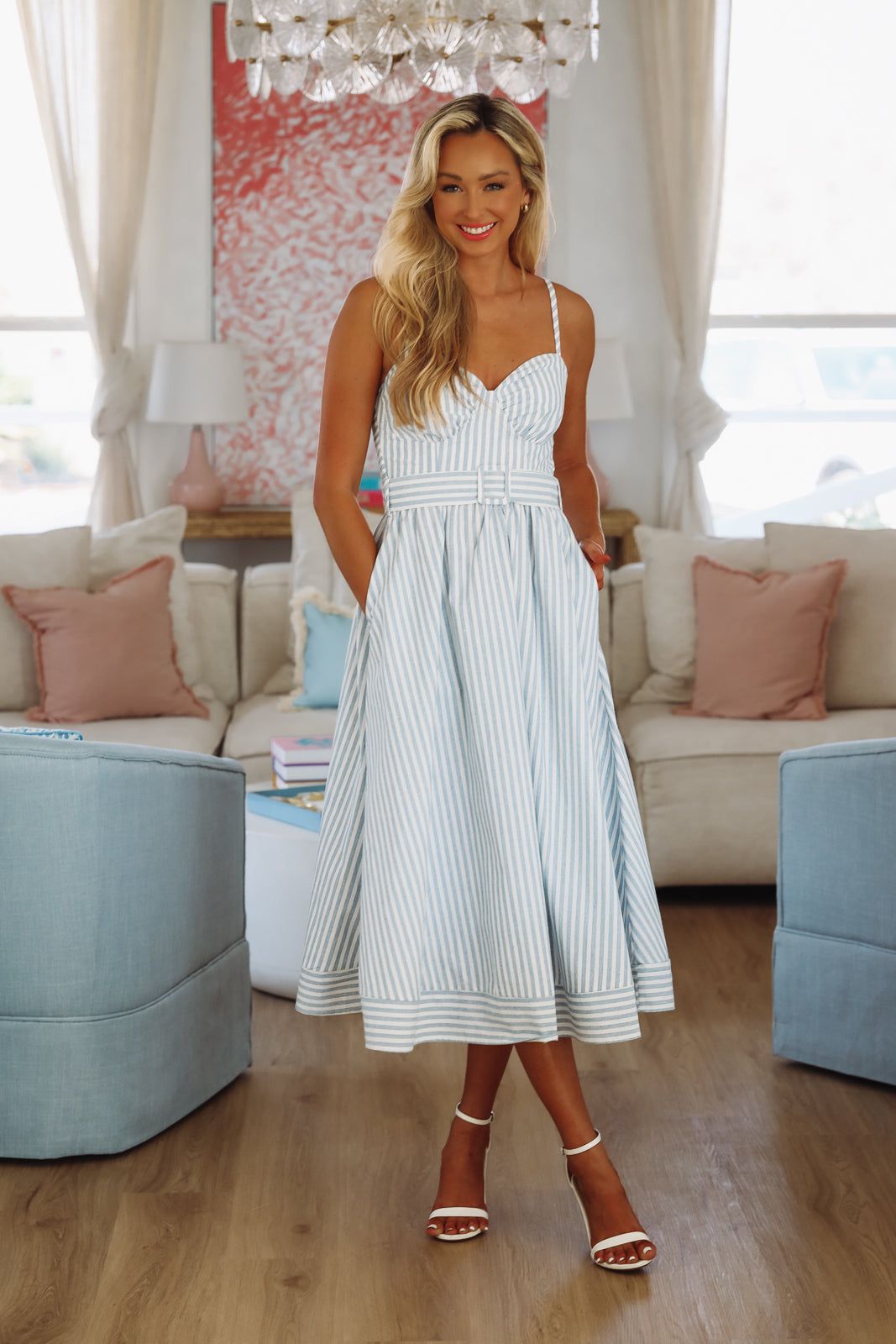 Polo Club Worthy Maxi Dress - Blue and White Hazel & Olive Polo Club Worthy Maxi Dress - Blue and White Hazel & Olive