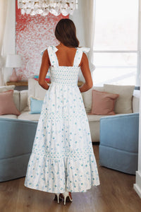 Popularity Piece Floral Maxi Dress - Blue and Ivory-HAZEL & OLIVE ID39087/02-Small-