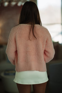 Hazel & Olive Pretty in Pearls Cardigan - Pink