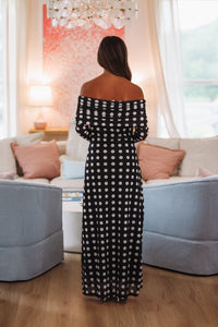 Girl Like You Maxi Dress - Black and White-HAZEL & OLIVE RCXL01381-Small-