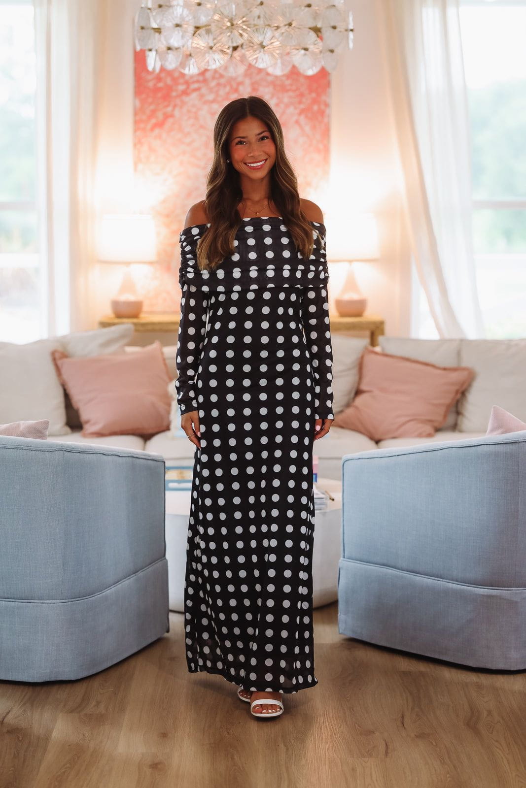 Girl Like You Maxi Dress - Black and White