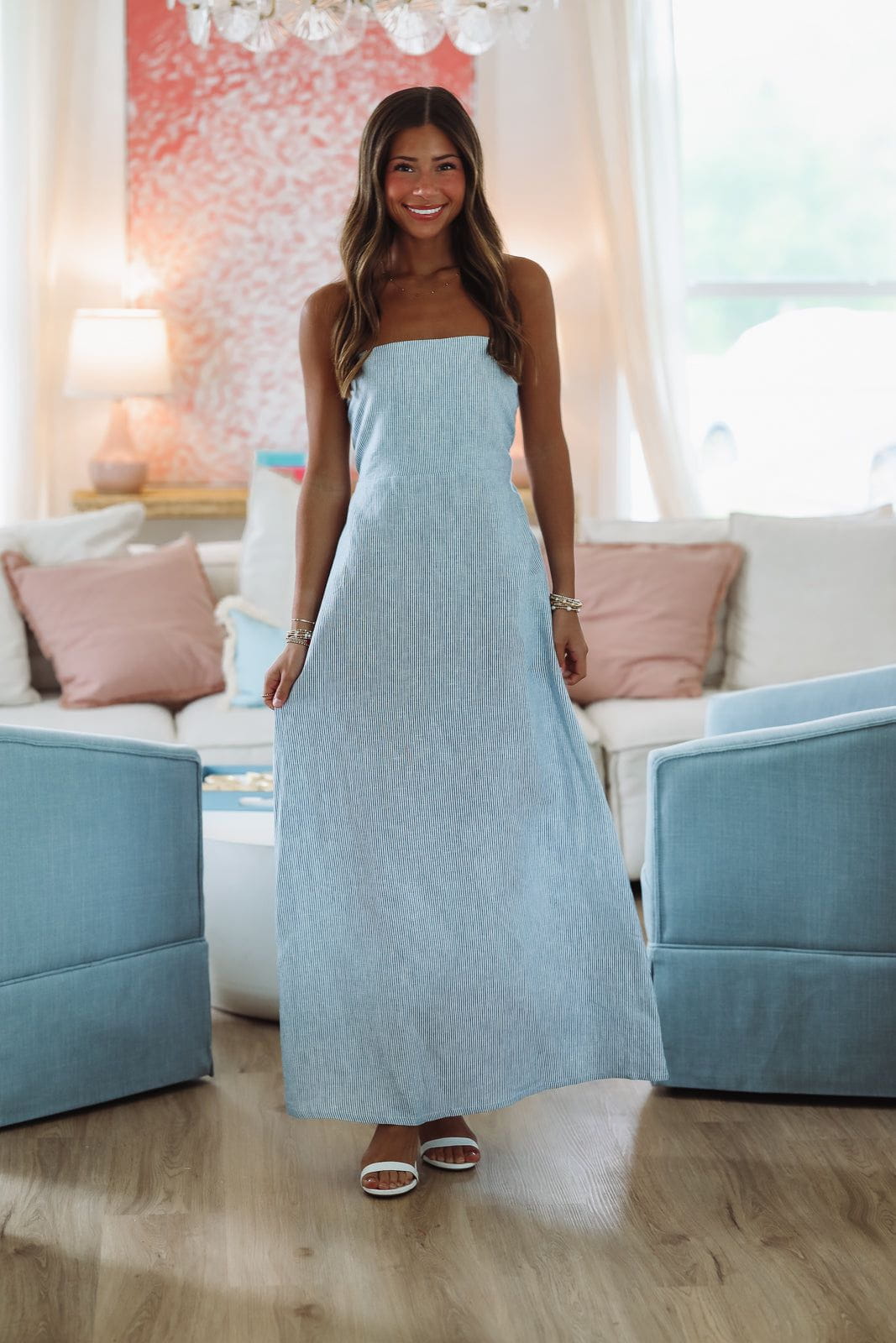 Regency Maxi Dress - Navy-HAZEL & OLIVE 2500/493LDJ-Small-