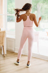 HAZEL & OLIVE Ribbed Yoga Pants - Light Pink