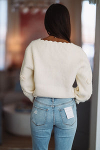 Roses Are Cream Cardigan - Cream-HAZEL & OLIVE-Small-