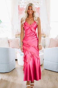 Ruffled Bliss Maxi Dress - Pink-HAZEL & OLIVE SM/D20530A-Small-
