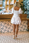HAZEL & OLIVE Rush Season Mini Cocktail Dress - White