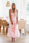 HAZEL & OLIVE Santorini Maxi Dress - Pink