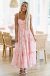 HAZEL & OLIVE Santorini Maxi Dress - Pink
