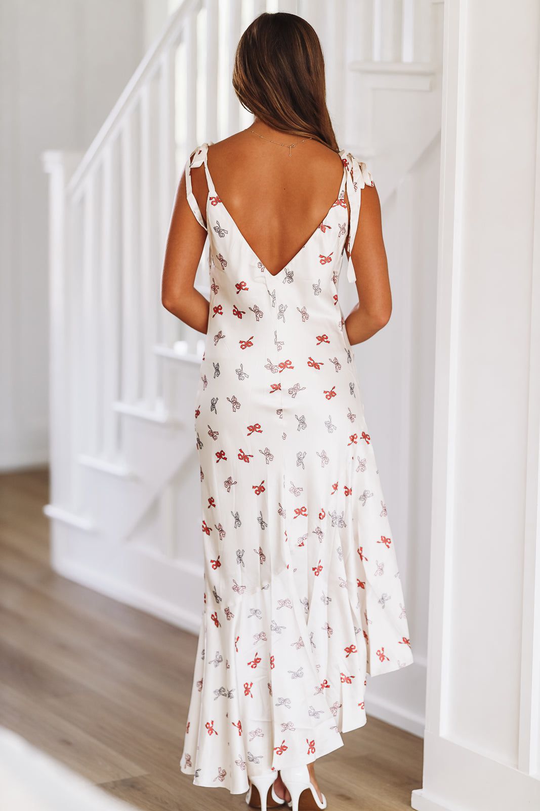 Satin Asymmetric Hem Slip Maxi Dress - Ivory-HAZEL & OLIVE-Small-