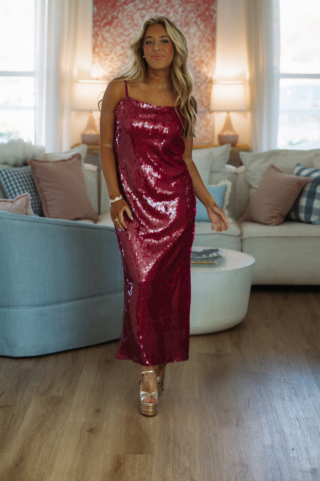 Hazel & Olive SC1020D How I'm Gonna Slay Midi Dress - Magenta