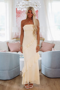 Kiss You Back Maxi Dress - Yellow-HAZEL & OLIVE SD/314-XSmall-