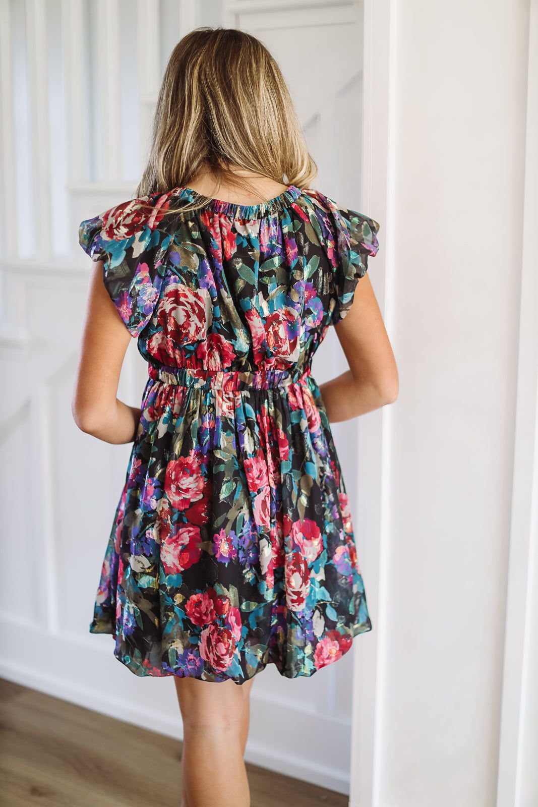 Secret Garden Mini Dress - Purple, Green and Blue Hazel & Olive Secret Garden Mini Dress - Purple, Green and Blue Hazel & Olive