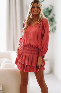 Seemingly Perfect Mini Dress - Rose Pink-HAZEL & OLIVE-XS-