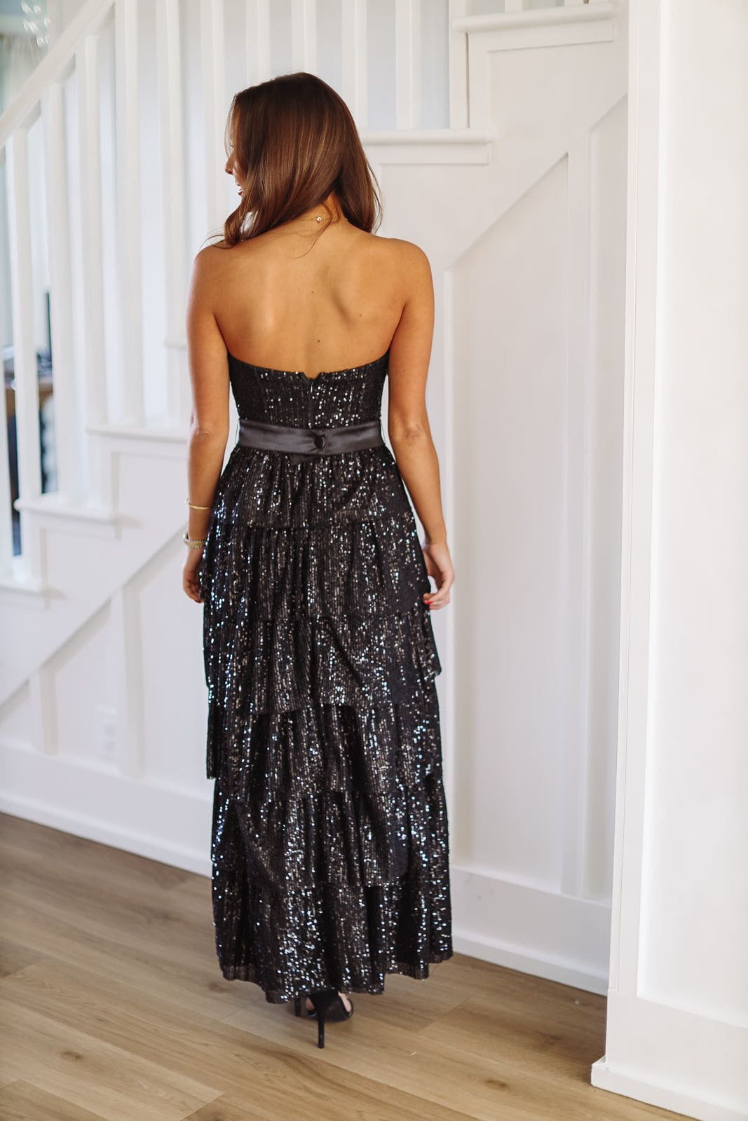 black occasion maxi dress Buy Black Occasion Long Sleeve Sequin Tassle Maxi Dress from Next USA