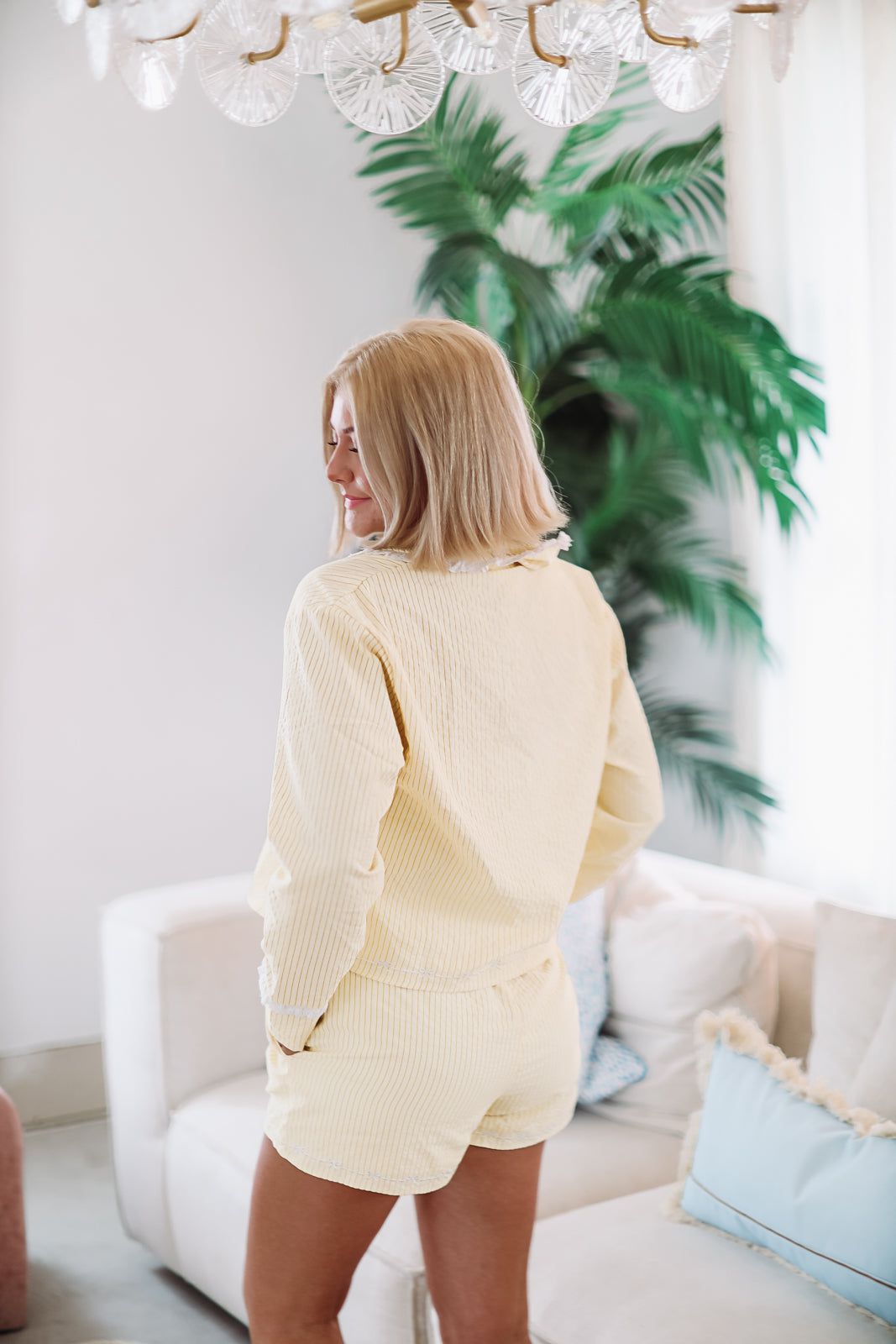 Set on You Stripe and Bow Set - Yellow-HAZEL & OLIVE IPT39540/01-Small-