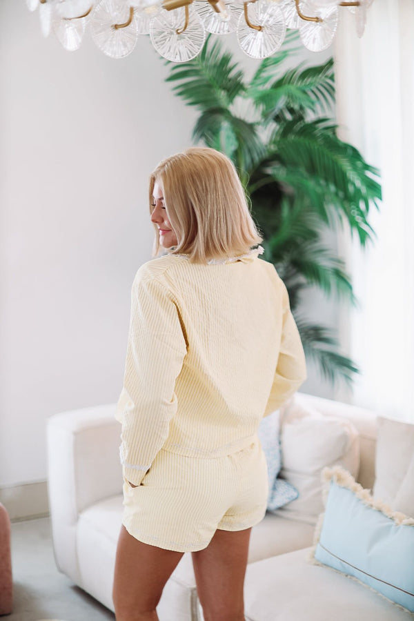 Set on You Stripe and Bow Set - Yellow-HAZEL & OLIVE IPT39540/01-Small-