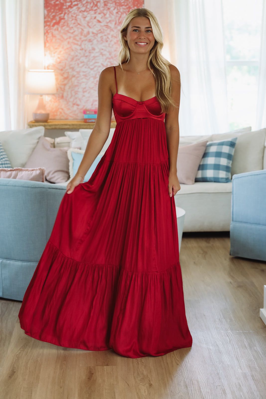 Caviar Dreams Maxi Dress - Crimson Red – Hazel & Olive