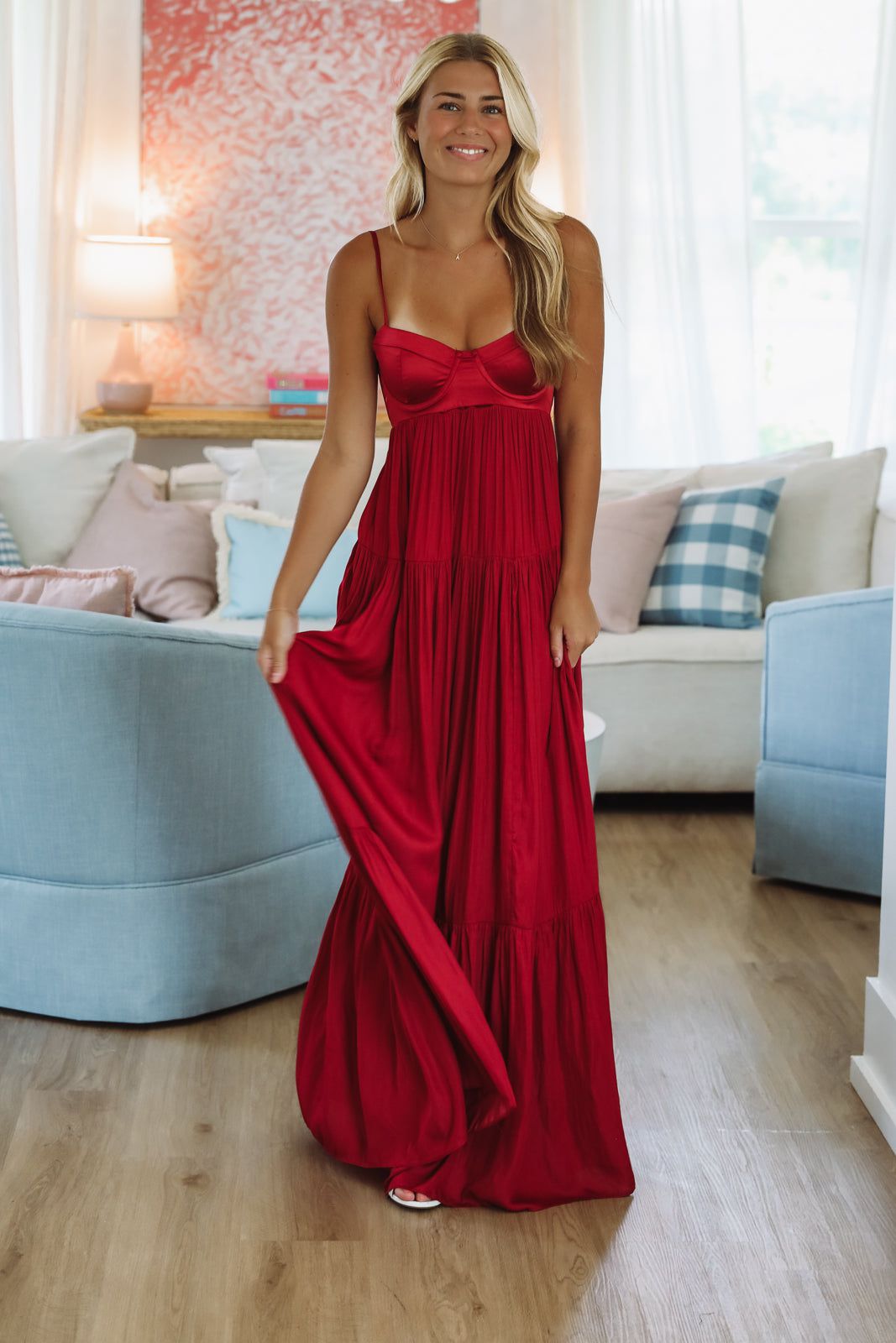 Caviar Dreams Maxi Dress - Crimson Red Hazel & Olive Caviar Dreams Maxi Dress - Crimson Red Hazel & Olive