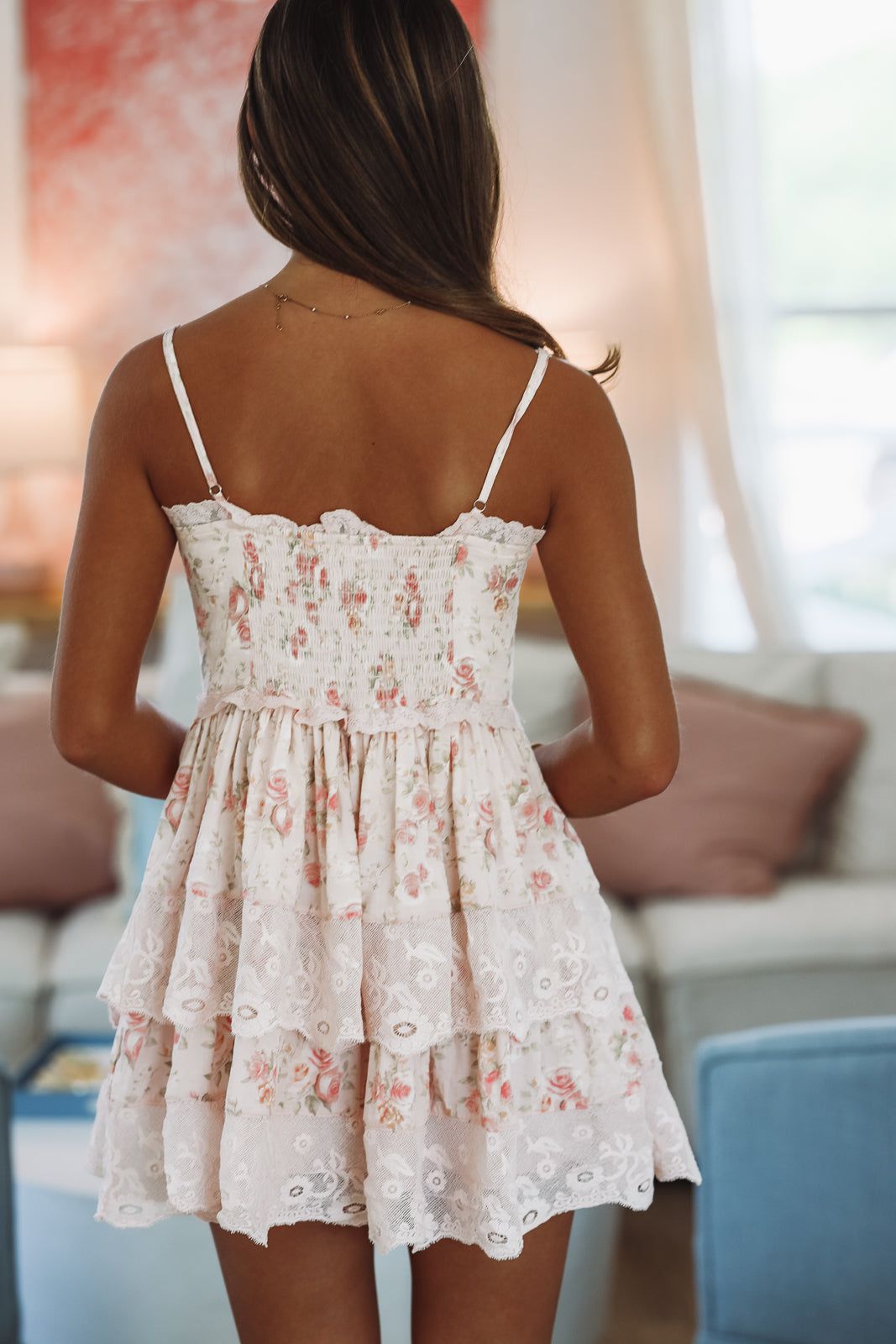 Lovely Floral Impressions Mini Dress - Pink Hazel & Olive Lovely Floral Impressions Mini Dress - Pink Hazel & Olive