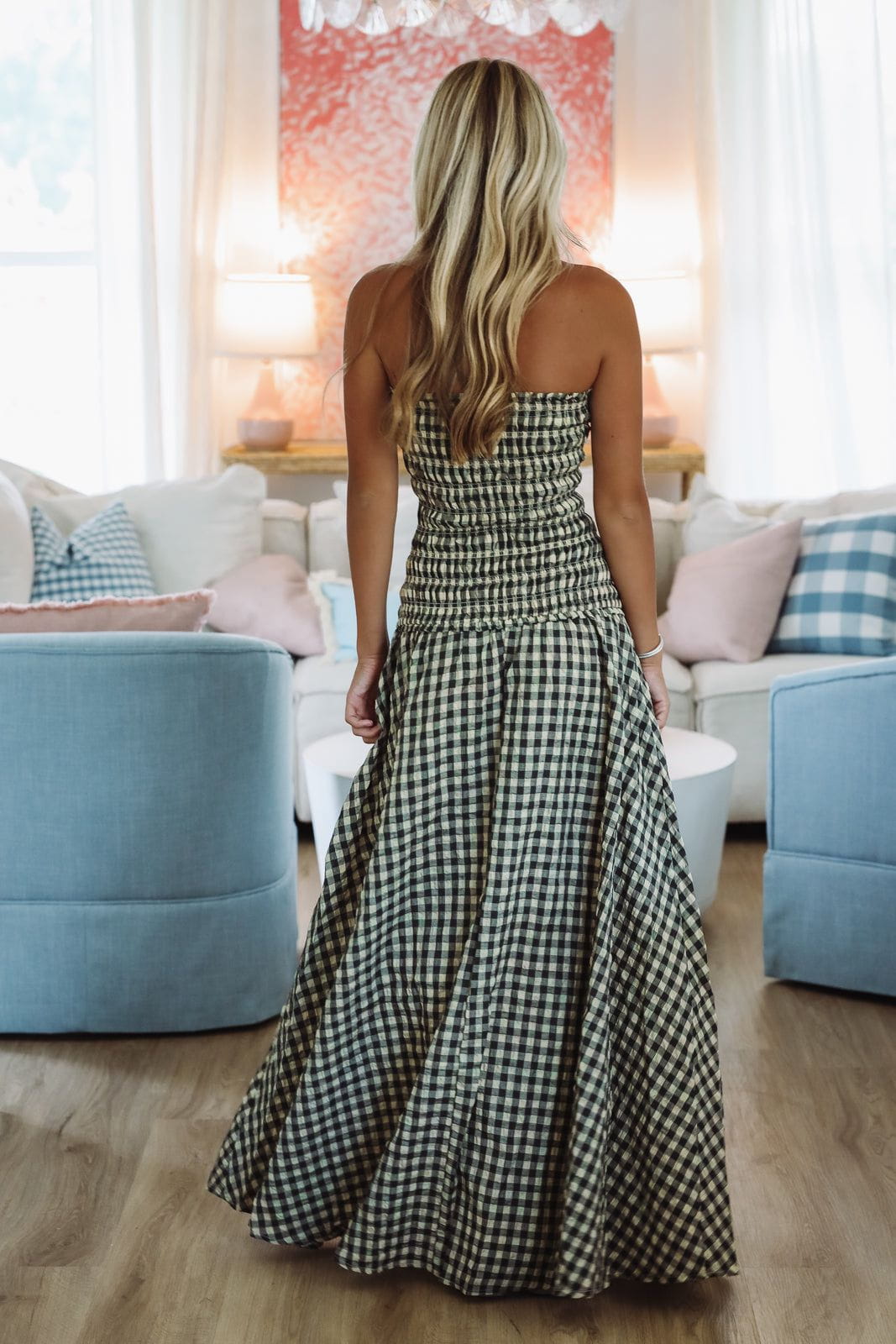 Check Yes Maxi Dress - Black and Taupe – Hazel & Olive