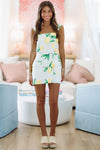 Layla Lemon Romper Dress - White, Yellow and Green-HAZEL & OLIVE SM/D20866D-Small-