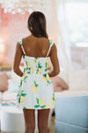Layla Lemon Romper Dress - White, Yellow and Green-HAZEL & OLIVE SM/D20866D-Small-