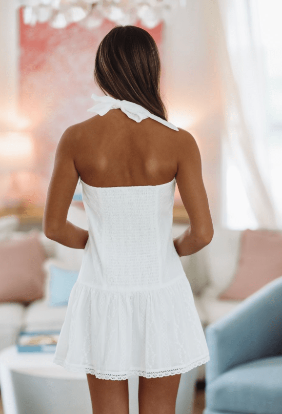 Figured You Out Mini Dress - White-HAZEL & OLIVE SM/D20870A-Small-