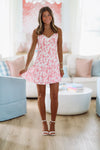 Zoe Mini Dress - Pink and White-HAZEL & OLIVE SM/D20875A-Small-