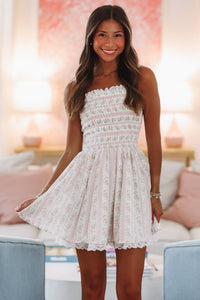 Keeley Print Mini Dress - Pink-HAZEL & OLIVE SM/D20885B-Small-